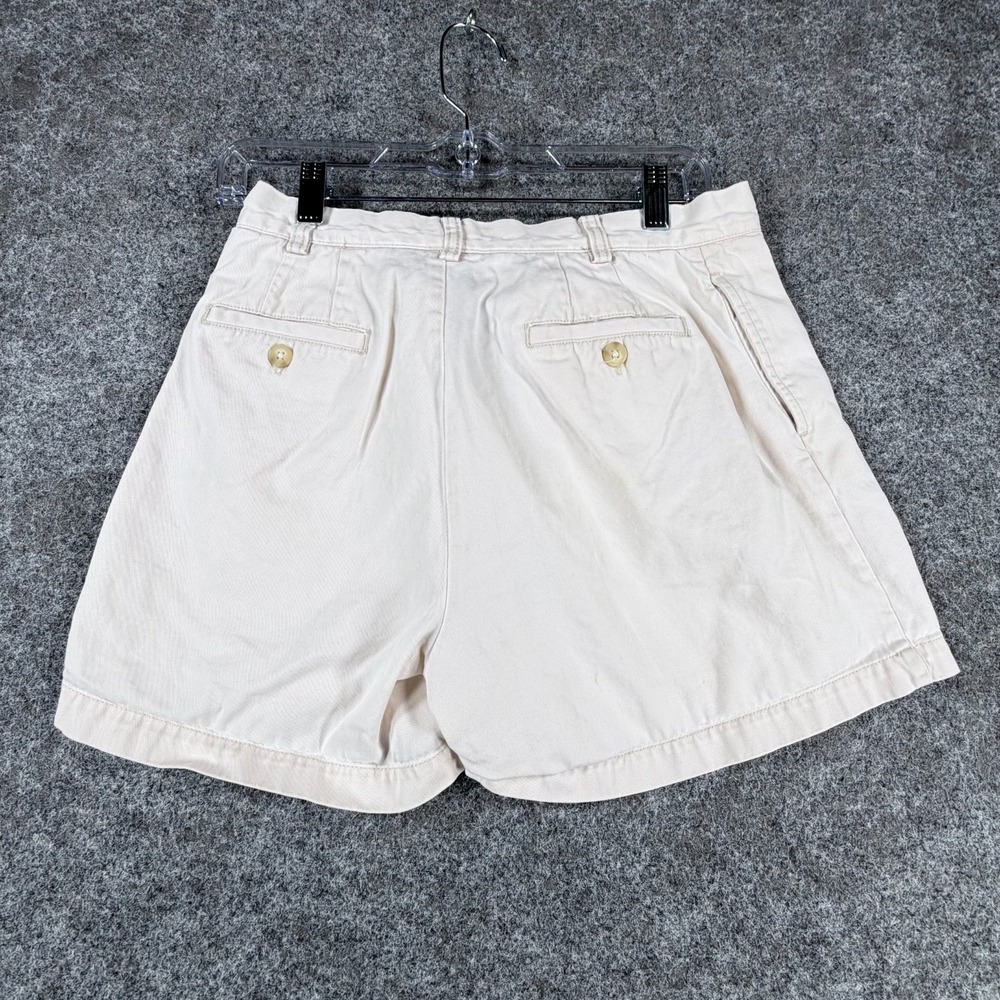 Gap Chino Shorts Womens 8 White Cotton Relaxed Fit Mid Rise Button Fly Outdoor - Picture 2 of 15
